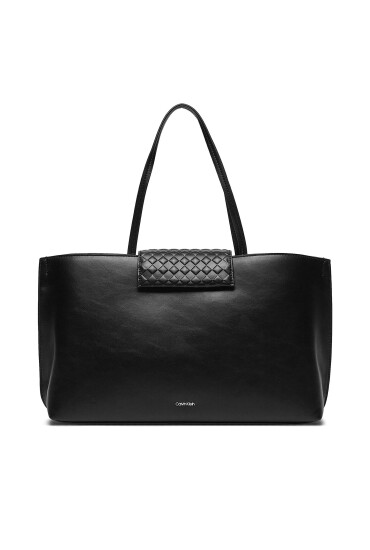 Calvin Klein Дамска чанта Calvin Mini Quilt Medium Tote K60K611885 Черен - Mera.bg