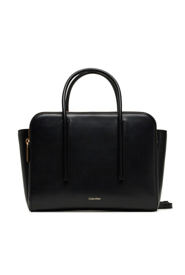 Calvin Klein Дамска чанта Carryall Mini Leather Tote Bag LV04F3034G Черен - Mera.bg