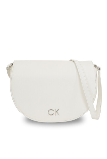 Calvin Klein Дамска чанта Ck Daily Saddle Bag Pebble K60K611679 Бял - Mera.bg