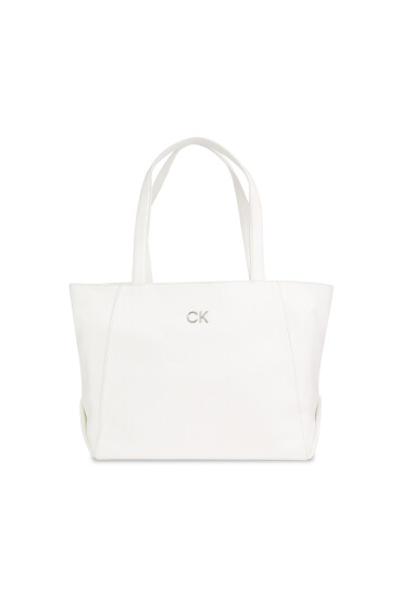 Calvin Klein Дамска чанта Ck Daily Shopper Medium Pebble K60K611766 Бял - Mera.bg