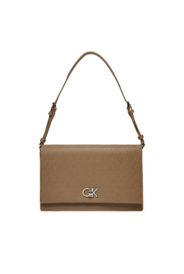 Calvin Klein Дамска чанта Ck Elongated Shoulder Bag_Mono K60K613139 Бежов - Mera.bg