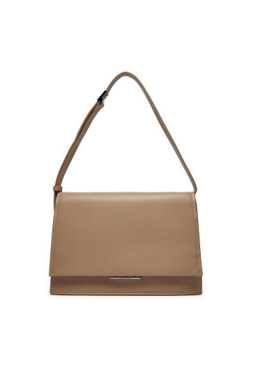 Calvin Klein Дамска чанта Ck Linear Shoulder Bag K60K612158 Бежов - Mera.bg