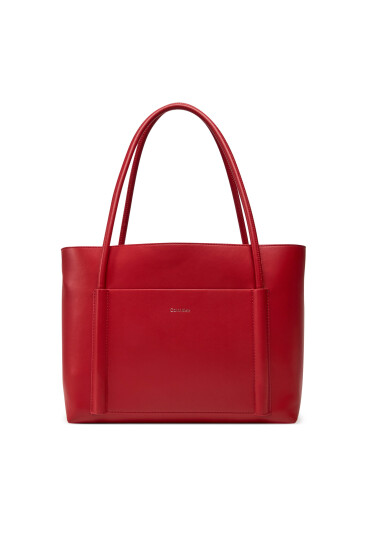 Calvin Klein Дамска чанта Ck Linn Medium Shopper K60K613110 Червен - Mera.bg