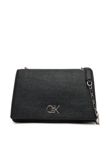 Calvin Klein Дамска чанта Ck Medium Conv Chain Bag_Tex K60K613177 Черен - Mera.bg