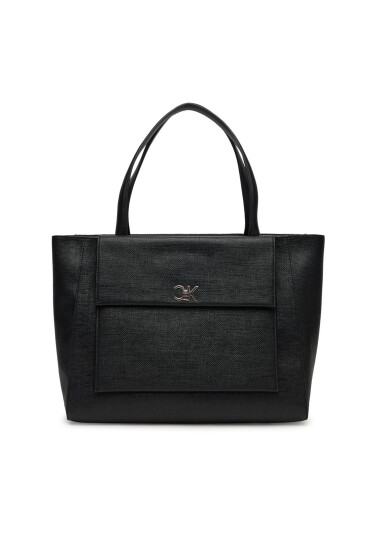 Calvin Klein Дамска чанта Ck Medium Shopper_Tex K60K613178 Черен - Mera.bg
