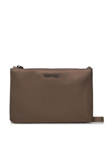 Calvin Klein Дамска чанта Ck Must Dbl Crossbody Rubberized K60K610189 Кафяв - Mera.bg