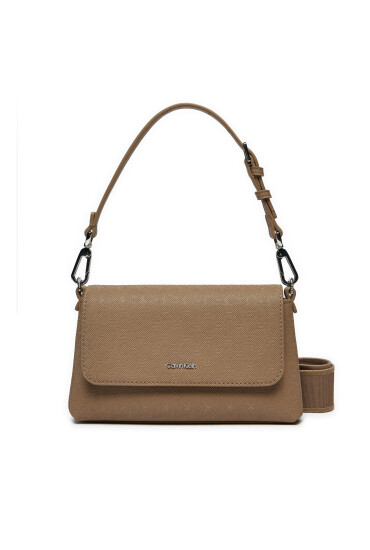 Calvin Klein Дамска чанта Ck Must Dbl Strap Mini Bag_Mono K60K613088 Кафяв - Mera.bg