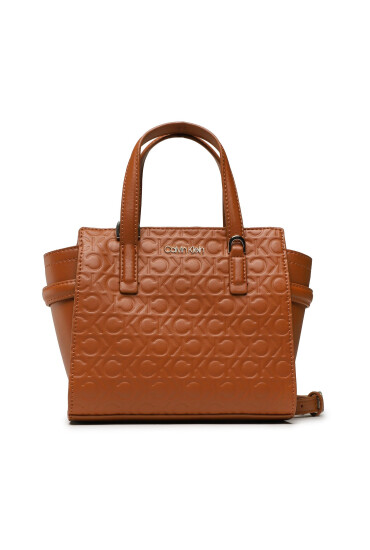 Calvin Klein Дамска чанта Ck Must Mini Tote Embossed K60K610193 Кафяв - Mera.bg