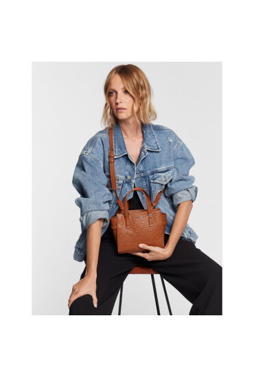 Calvin Klein Дамска чанта Ck Must Mini Tote Embossed K60K610193 Кафяв - Mera.bg