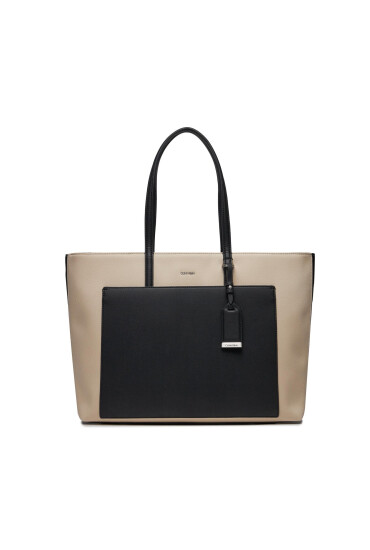 Calvin Klein Дамска чанта Ck Must Shopper Lg_Canvas K60K611361 Dk Ecru PC4 - Mera.bg