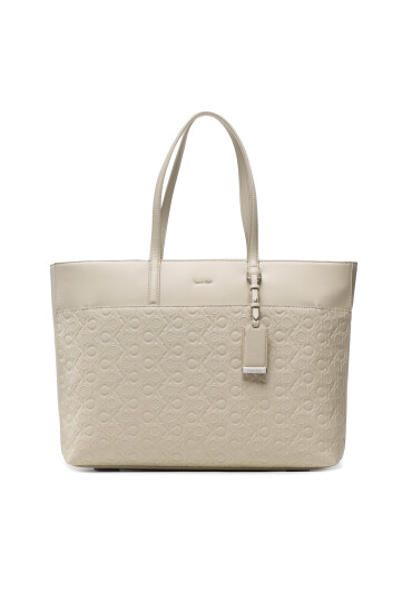 Calvin Klein Дамска чанта Ck Must Shopper Lg Em Mono K60K610924 Бежов - Mera.bg