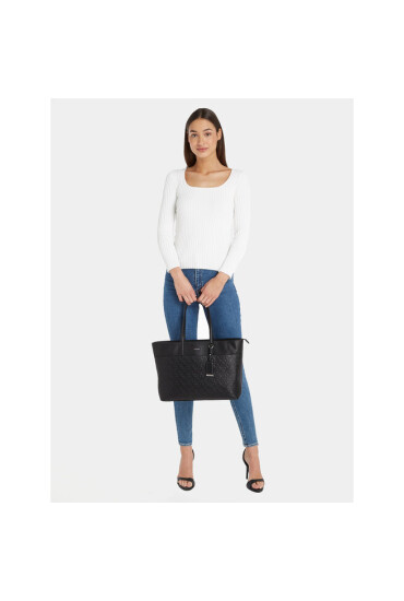 Calvin Klein Дамска чанта Ck Must Shopper Lg - Emb Mono K60K610924 Ck Black BAX - Mera.bg