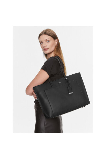 Calvin Klein Дамска чанта Ck Must Shopper Lg K60K611362 Черен - Mera.bg