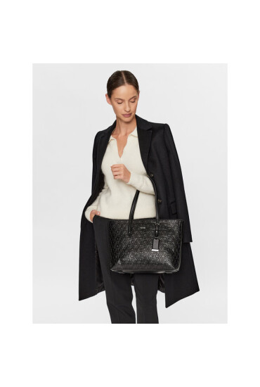 Calvin Klein Дамска чанта Ck Must Shopper Md/Emb Mono K60K610926 Черен - Mera.bg