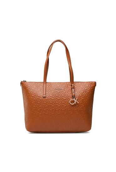 Calvin Klein Дамска чанта Ck Must Shopper Md Embossed Mono K60K610274 Кафяв - Mera.bg