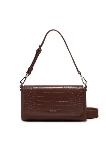 Calvin Klein Дамска чанта Ck Must Shoulder Bag_Croco K60K612111 Кафяв - Mera.bg