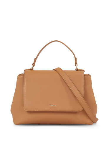 Calvin Klein Дамска чанта Ck Must Top Handle Tote W/Flap K60K611043 Кафяв - Mera.bg