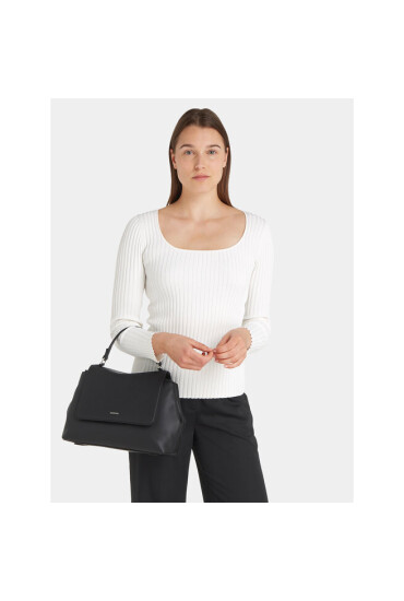 Calvin Klein Дамска чанта Ck Must Top Handle Tote W/Flap K60K611043 Черен - Mera.bg