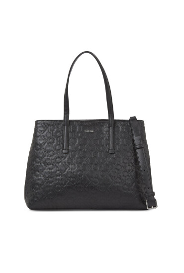 Calvin Klein Дамска чанта Ck Must Tote Md-Emb Mono K60K611276 Черен - Mera.bg