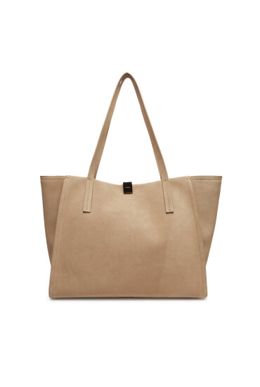 Calvin Klein Дамска чанта Ck Narrate Shopper_Suede K60K612983 Бежов - Mera.bg