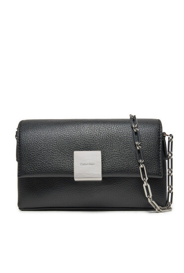 Calvin Klein Дамска чанта Ck Plaque Sm Crossbody W/Chain K60K612785 Черен - Mera.bg
