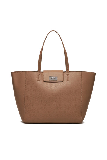 Calvin Klein Дамска чанта Ck Push Medium Shopper K60K612147 Кафяв - Mera.bg