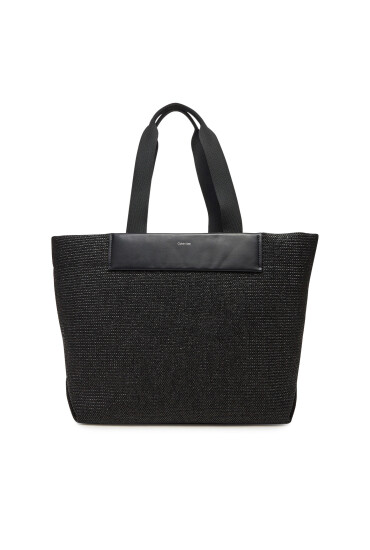 Calvin Klein Дамска чанта Ck Raffia Large Shopper K60K613025 Черен - Mera.bg