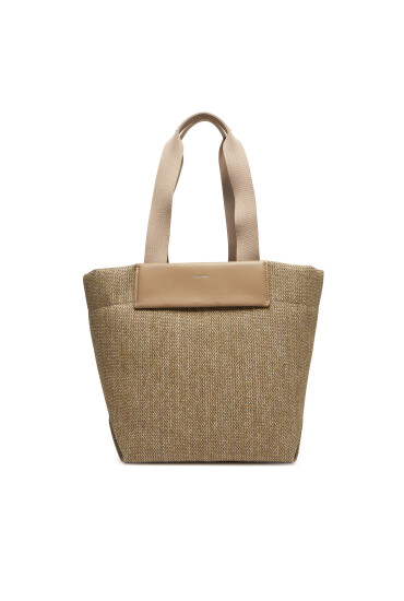 Calvin Klein Дамска чанта Ck Raffia Medium Shopper K60K613174 Кафяв - Mera.bg