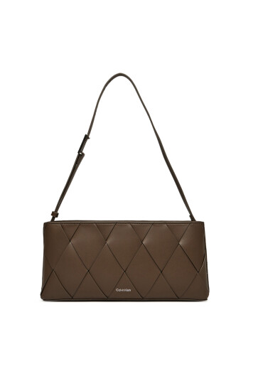 Calvin Klein Дамска чанта Ck Woven Elongated Shoulder Bag K60K612992 Кафяв - Mera.bg