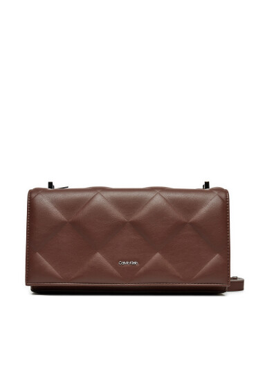 Calvin Klein Дамска чанта Diamon Quilt Conv K60K612905 Кафяв - Mera.bg