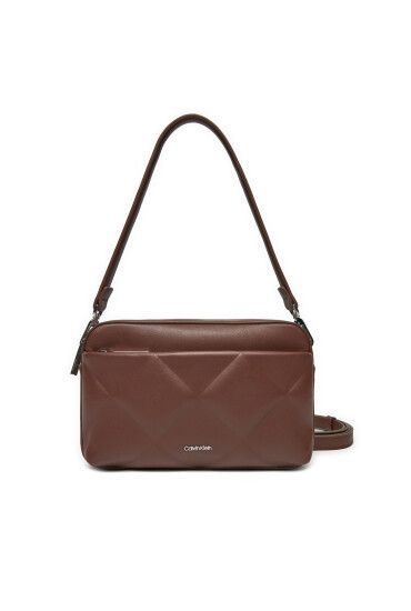 Calvin Klein Дамска чанта Diamond Quilt Camera Bag W/Pkt K60K612907 Кафяв - Mera.bg