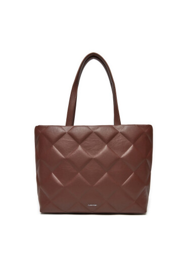 Calvin Klein Дамска чанта Diamond Quilt K60K612906 Кафяв - Mera.bg