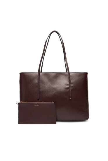 Calvin Klein Дамска чанта Emblem Aop Tote W/ Pouch LV04F3266G Бордо - Mera.bg