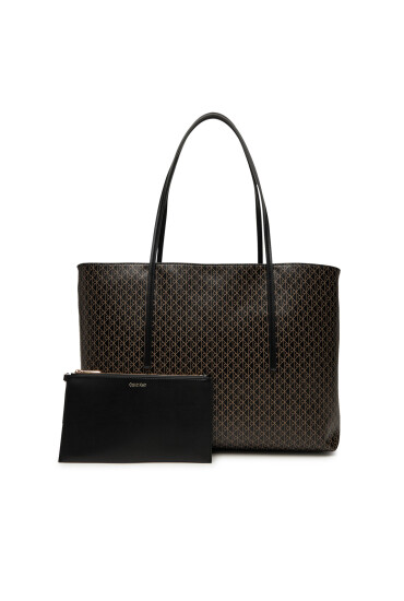 Calvin Klein Дамска чанта Emblem Aop Tote W/ Pouch LV04F3266G Черен - Mera.bg