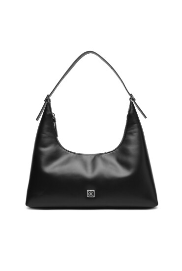 Calvin Klein Дамска чанта Emblem Hw Lthr Shoulder Bag LV04F3262G Черен - Mera.bg