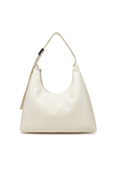 Calvin Klein Дамска чанта Hardware Strap Hobo Shoulder Bag K60K613031 Бял - Mera.bg