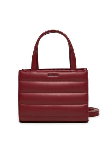 Calvin Klein Дамска чанта Line Quilt Mini Tote K60K612116 Бордо - Mera.bg