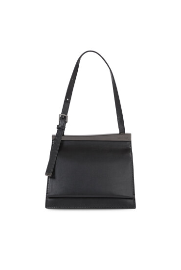 Calvin Klein Дамска чанта Metal Edge Shldr Bag Sm W/ Flap K60K611172 Черен - Mera.bg