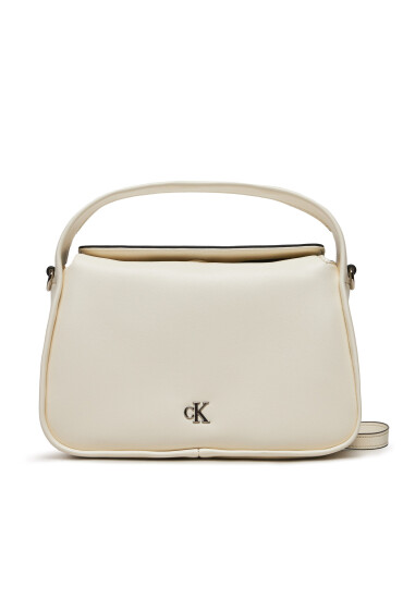 Calvin Klein Дамска чанта Metal Mono Mini Block20 W/Flap K60K612246 Екрю - Mera.bg