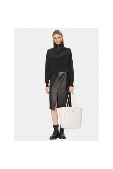 Calvin Klein Дамска чанта Minimal Monogram Shopper32 K60K609292 Бял - Mera.bg