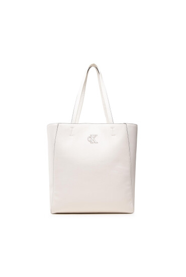 Calvin Klein Дамска чанта Minimal Monogram Shopper32 K60K609292 Бял - Mera.bg