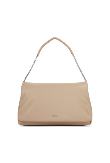 Calvin Klein Дамска чанта Puffed Shoulder Bag K60K611539 Бежов - Mera.bg