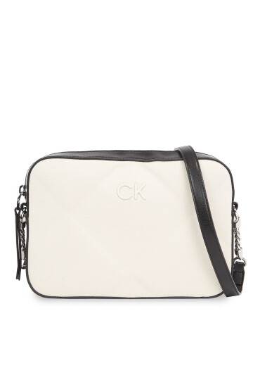 Calvin Klein Дамска чанта Quilt Camera Bag_Canvas K60K611892 Екрю - Mera.bg