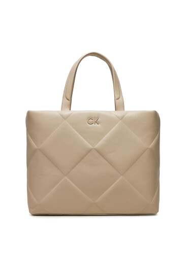 Calvin Klein Дамска чанта Quilt K60K611893 Бежов - Mera.bg