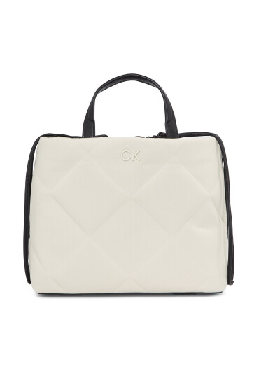 Calvin Klein Дамска чанта Quilt Shopper_Canvas K60K611756 K60K611756 Екрю - Mera.bg