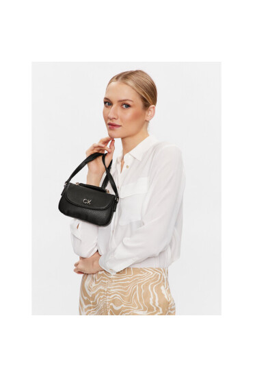 Calvin Klein Дамска чанта Re-Lock Crossbody W/Flap Pbl K60K610197 Черен - Mera.bg