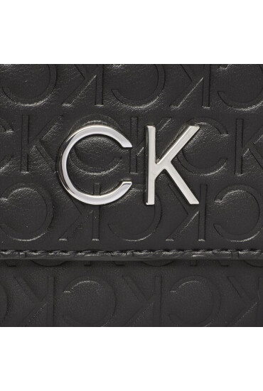 Calvin Klein Дамска чанта Re-Lock Dbl Crossbody Emb Mono K60K610206 Черен - Mera.bg