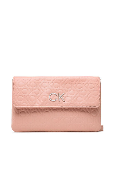 Calvin Klein Дамска чанта Re-Lock Dbl Crossbody Emb Mono K60K610206 Розов - Mera.bg