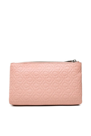 Calvin Klein Дамска чанта Re-Lock Dbl Crossbody Emb Mono K60K610206 Розов - Mera.bg