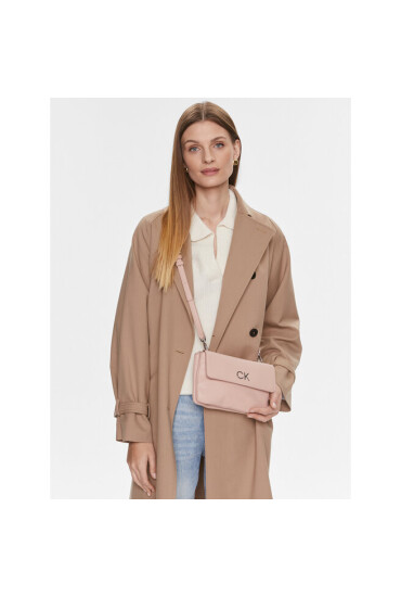 Calvin Klein Дамска чанта Re-Lock Dbl Xbody W/Flap K60K609620 Розов - Mera.bg